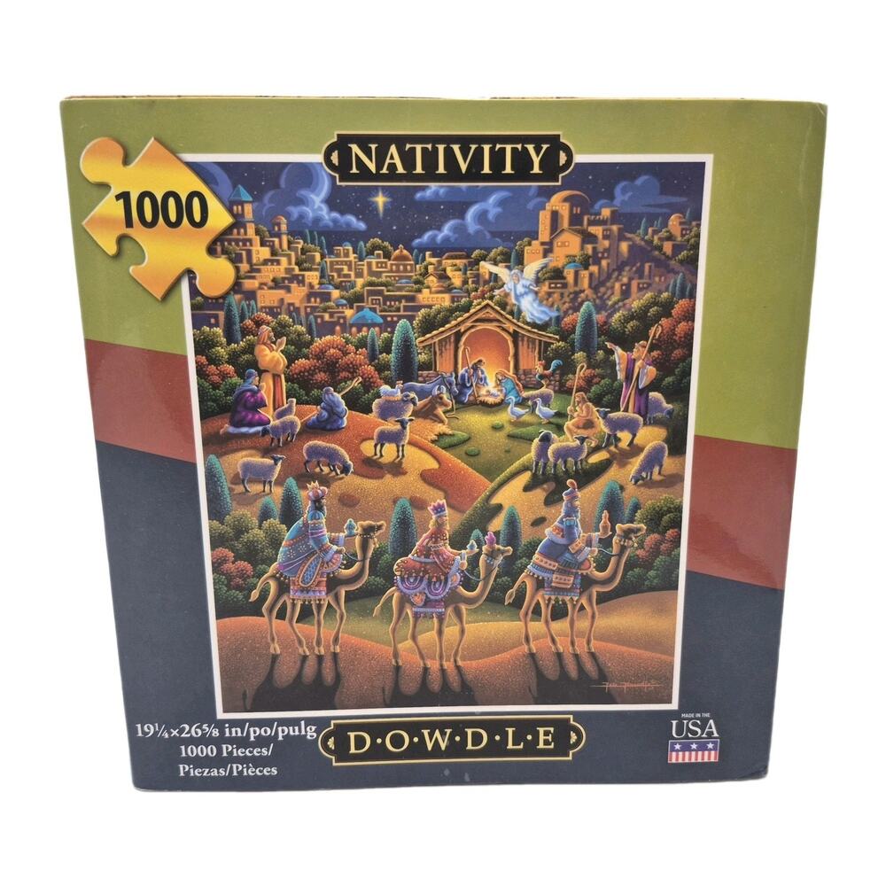 1000-Piece NATIVITY Puzzle 19x26.5" Dowdle Puzzles USA Complete
